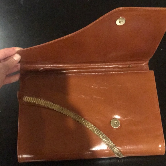 Vintage Stuart Weitzman Tan Leather Large Clutch - Picture 2 of 7